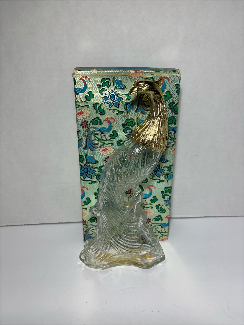 AVON VTG Bird Of Paradise Cologne Decanter In Original Box Empty Bottle NIB